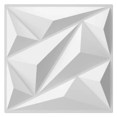 Imagen de Art3dwallpanels Panel de pared 3D PVC para decoración paredes interiores en blanco, paneles con textura 3D, paquete 33 azulejos