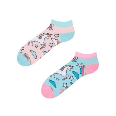 Imagen de Dedoles Calcetines Unisex Hombre Mujer y Niños Algodón muchos diseños divertidos diferente izquierda derecha, color: Azul, diseño: Amor por los flamencos (tobilleros), tamaño: 35 38