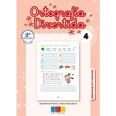 Imagen de ortografía divertida 4 / Editorial GEU 2º Primaria Mejora la Recomendado como apoyo Con actividades sencillas de repaso (SIN COLECCION)