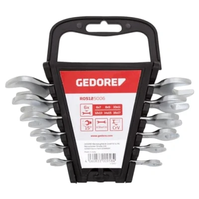 Imagen de GEDORE red Juego de llaves doble boca, Set 12 piezas, Ancho llave 6 32 mm, Métricas, Cortas, llaves, R05125012