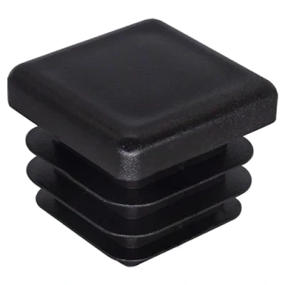 Imagen de SKIR&#039;CO 20 tapones cuadrados de plástico x mm, tapas tubo mate, insertos cuadrados, para postes valla, color negro RAL 9005