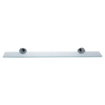 Imagen de tesa Estante de Cristal para Baño SMOOZ Satinado y Metal Cromado Inoxidable Resistente al Agua Incluye Solución Adhesiva Montaje