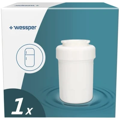 Imagen de Wessper® Aqua Crystalline Filtro de agua para frigorífico compatible con General Electric GE Smartwater: MWF MWFA MWFAP MWFDS INT MWFP GWF GWF01 GWF06 GWFA GWFDS 53 WF 07GE WF07 101057A