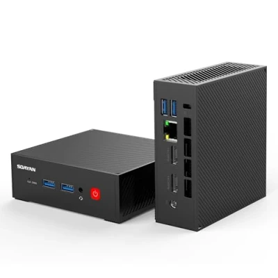 Imagen de SOAYAN N2 Mini PC, Alder Lake N100, 16GB DDR4 RAM 500GB SSD Computer, PC Fisso Supporto WIFI6, BT5.2, 2 HD, 4 USB3.2, 4k Dual Display