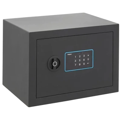 Imagen de ARREGUI Blue 650120 Caja Fuerte de Acero con Cerradura Electrónica, 25x35x25 cm, 18 L, Seguridad para Casa y Hogar, Teclado Códigos Programables, Llave Emergencia, grafito