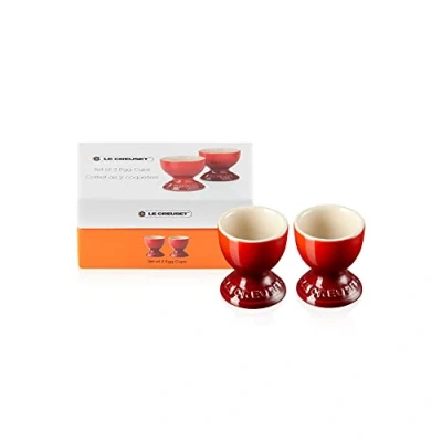 Imagen de Le Creuset Hueveras de cerámica gres, Set 2, 9 g, 5.3 x 5.9 cm, Rojo Cereza