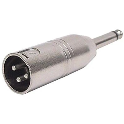 Imagen de Audibax Adaptador Jack Macho Mono de 6.3 mm a XLR Conexión para Cable Convertidor Auriculares, Altavoces, Amplificador, Mezclador Audio