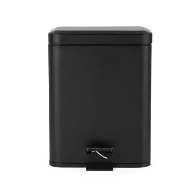 Imagen de Beldray cubo de basura doble compartimento separación, rectangular, 5 litros, cubos interiores extraíbles, para oficina, baño, dormitorio, negro, LA035235BLKFEU7