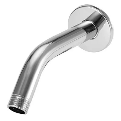 Imagen de G 1/2&quot;Parte Superior Redonda de Acero Inoxidable Brazo Ducha Tubo Cabeza extensión Montaje en Pared para baño Accesorio Techo