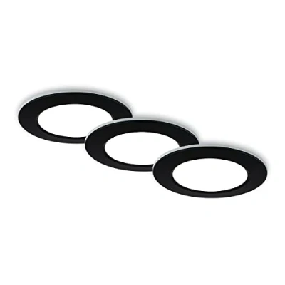Imagen de BRILONER Juego de 3 Lámparas LED Empotradas En El Techo, CCT, Foco Empotrado Baño, Baño IP44, Negro, 92x45 (Dxh)