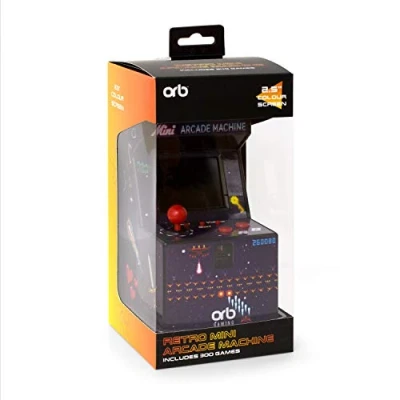 Imagen de ORB 1002624 Mini Máquina de Arcade, Incluye 300 Juegos 16 bits, Multicolor