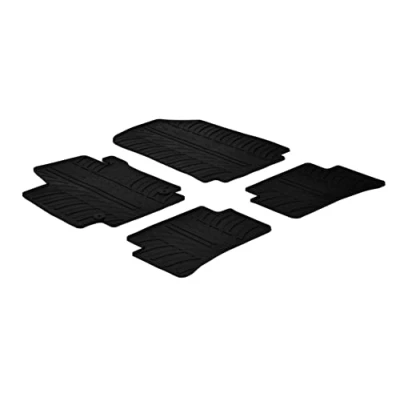 Imagen de Gledring 0053 Juego de alfombrillas suelo Caucho delante y detrás 4 negro 750mm 550mm RENAULT: Clio 4, Captur,
