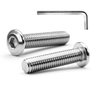 Imagen de MINHER M4 x 35mm 10Pcs cabeza plana Tornillos de hueca hexagonal Pernos,Pernos para muebles, Acero inoxidable A2 V2A,Rosca completa (con Llaves Allen)