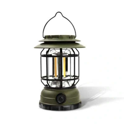 Imagen de EXTRASTAR Linterna de Camping Recargable 120LM con USB Tipo C Luz Cálida Ajustable，para Camping, Emergencia, Senderismo，Negro