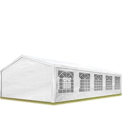 Imagen de TOOLPORT Carpa para Fiestas 5x10 m en Blanco Lona PE 350 N Impermeable el jardín con protección UV