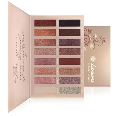 Imagen de Paleta De Sombras Ojos Profesionales Maquillaje Altamente Pigmentados 16 Colores Brillantes y Mate