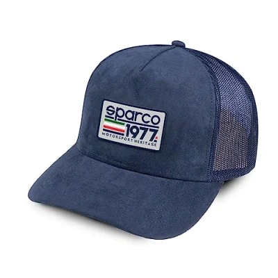 Imagen de Sparco Gorra Trucker Azul Marino béisbol, Estandar Unisex Adulto