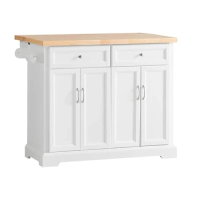 Imagen de SoBuy Carrito de Cocina con Piso Acero Tablero Extensible Negro L115 x P46 H92cm FKW71 SCH ES