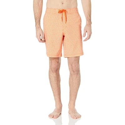 Imagen de Amazon Essentials Shorts de Playa Hombre, Rosa Claro Tablas Surf Geo, M