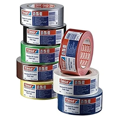 Imagen de tesa Cinta Adhesiva de Tela plastificada (50 mm x 25 m)