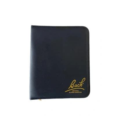 Imagen de Estuche de piel con flores Bach original, 15 ranuras Se vende en blanco ideal para guardar botellas y llevar fácilmente