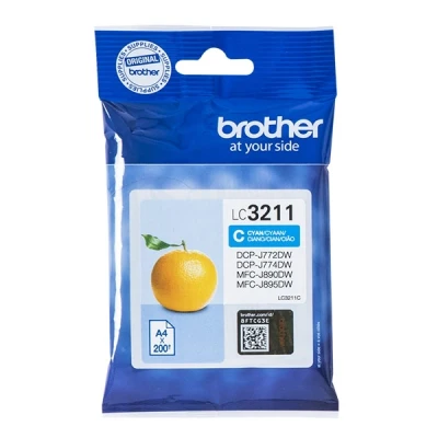 Imagen de Cartucho de tinta Brother LC 3211C, 200 Páginas, Cian