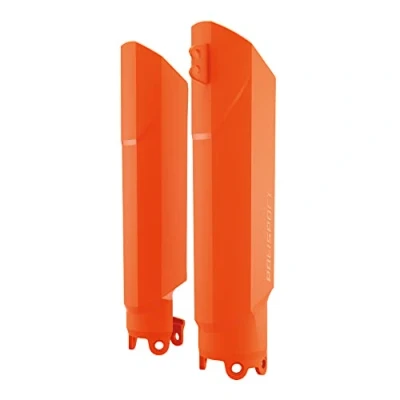 Imagen de POLISPORT 8399200001 Protector de horquilla envolvente completo fabricado en plástico resistente a los impactos y la abrasión compatible con motocicletas KTM color Naranja