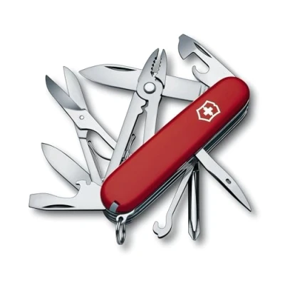 Imagen de Victorinox Deluxe Tinker, Swiss Army Knife, Navaja suiza con 17 funciones, incluyendo destornillador Phillips, alicates combinados y tijeras, color rojo