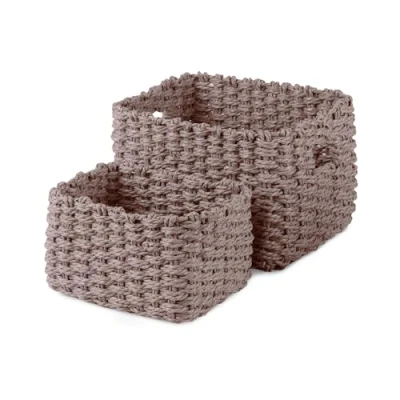 Imagen de Compactor Lote 2 x Cesta de almacenaje, Gris, 21 16 H13,5 cm / 17 14 H9,5 cm, RAN7420