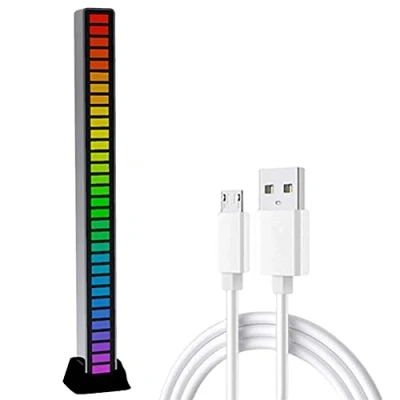 Imagen de Tumnea Ambiente de música Luz Ritmo Sensor Sonido RGB Espectro LED Barra Luces Colores Control Audio Indicador Nivel dinámico