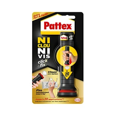 Imagen de Pattex 2312983 Ni Clou Vis &quot;click and Fix Pegamento de fijación con aplicador dosificador&quot;