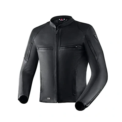 Imagen de REBELHORN Runner III TFL Chaqueta de Moto Piel para Hombre Protectores Codos y Hombros Elementos Reflectantes 7 Canales Ventilación Bolsillos