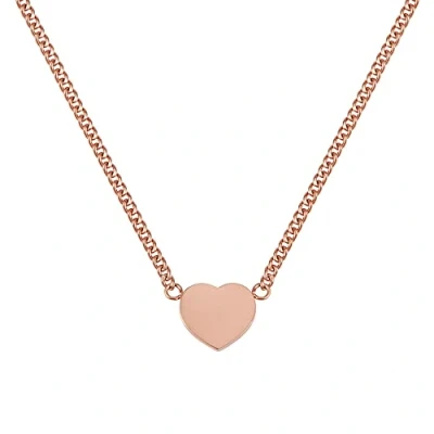 Imagen de Good.Designs Collar con colgante de corazón para señoras I Cadena pequeño filigrana en acero inoxidable (Oro rosa)