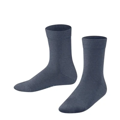 Imagen de FALKE Family K SO algodón sostenible unicolor 1 par, Calcetines Unisex niños, Azul (Dark Blue Melange 6688) nuevo ecológico, 31 34
