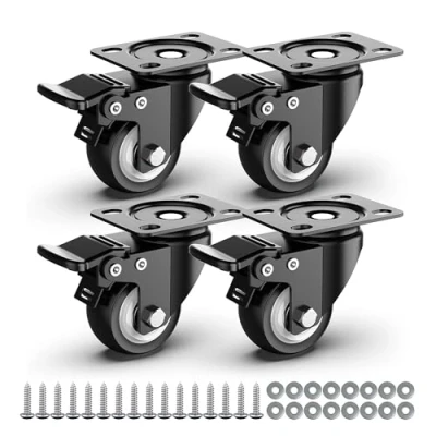 Imagen de Ruedas para Muebles 50 mm de alta resistencia con Freno seguridad Pesados Capacidad total 250 KG (por juego 4)