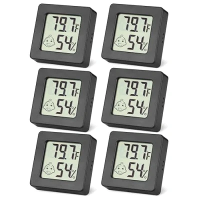 Imagen de SOBEAU Mini Higrómetro Termómetro Interior, Monitor Temperatura Humedad Medidor Digitales, y para Casa, Habitación de Bebé, Invernadero, Negro