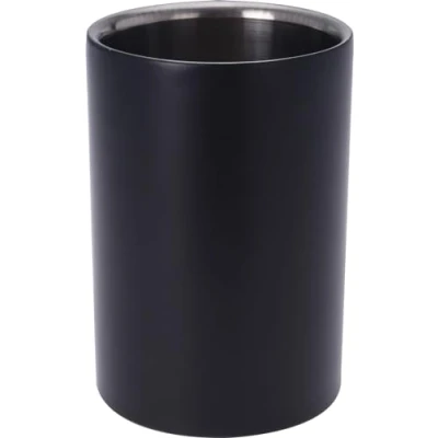 Imagen de Bambelaa! enfriador de vino acero inoxidable doble pared para champán, botellas, bebidas, vino, champán o (acero negro (aprox. 12 x 17 cm), 1