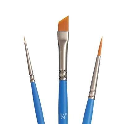 Imagen de PRINCETON ARTIST BRUSH CO. SelectArtiste, Pinceles para multi técnica de bellas artes, Sintético, Combinados, Mango Corto, Bolsa plásico, 3 unidades