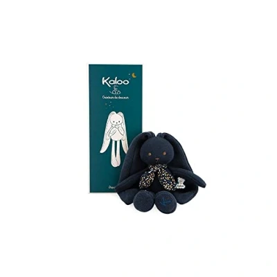 Imagen de KALOO Lapinoo Muñeco Conejo Peluche para Bebés de Tela y Punto 25 cm Color Azul Medianoche Materiales Muy Suaves Caja Regalo Desde el Nacimiento, K972202