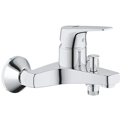 Imagen de Grohe Start Flow, Grifo de ducha o bañera monomando (montaje en pared y salida inferior, inversor automático, menor consumo agua, instalación rápida), cromo, 23772000