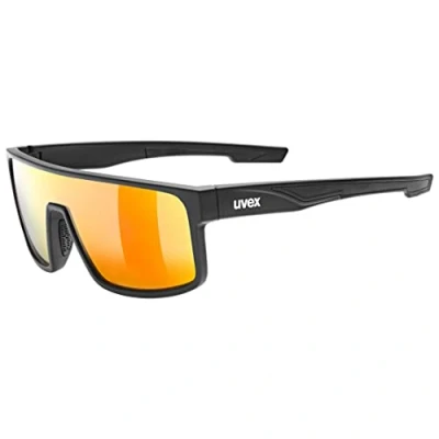 Imagen de uvex LGL 51, gafas de sol unisex, espejo, filtro cat. 3, black matt/red, one size