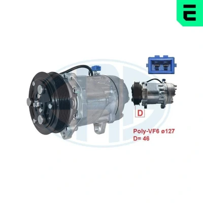 Imagen de ERA 670130 Compresor de Aire Acondicionado VOLKSWAGEN: Transporter 4 Bus, 5, Multivan 5 (7HM