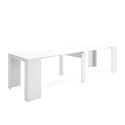 Imagen de Skraut Home Mesa Consola Extensible Comedor Plegable 300 para 14 comensales y Cocina Estilo Moderno Blanco