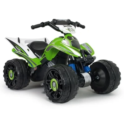 Imagen de INJUSA Quad Eléctrico Blaster ATV, Coche para Niños de 2 a 5 Años, Batería 12V, Pedal Acelerador, Cambio Marchas y Freno, Velocidad Máx 6 km/h, Color Verde