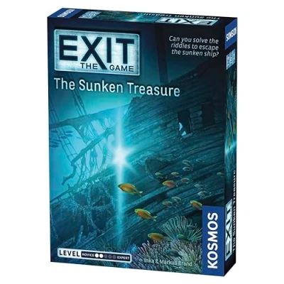 Imagen de Thames &amp; Kosmos Exit: The Sunken Treasure Level: 2/5 Unique Escape Room Game 1 4 Players Puzzle Solving Strategy Board Games for Adults Kids, Ages 12+ 694050