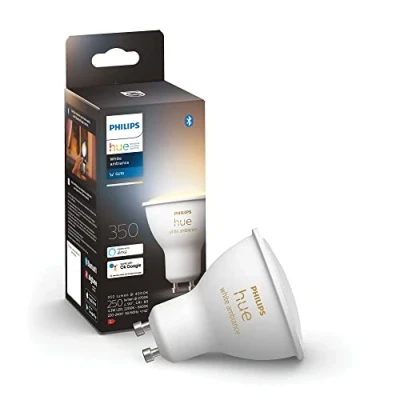 Imagen de Philips Hue Bombilla LED Inteligente, GU10, Luz Blanca de Cálida a Fría, 4.3W 350 lúmens, Compatible con Alexa y Google Home