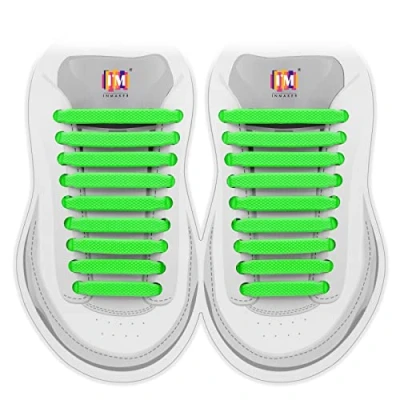 Imagen de INMAKER Cordones sin Ataduras para Niños y Adultos, Elásticos Zapatillas de Deporte, Planos Silicona Correr