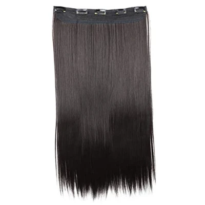 Imagen de CAISHA 60cm Clip in Extensions Extensión De Cabello Postizo Liso Negro Marrón C52