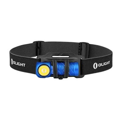 Imagen de OLIGHT Perun 2 Mini, Linterna frontal LED con banda para cabeza, alcance 150 m. Luz blanca 180º