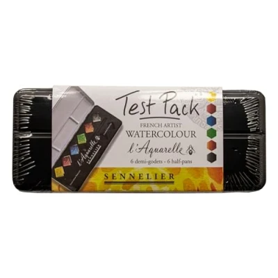 Imagen de Sennelier Watercolour Metal Tin of 6 Half Pans Intro Set